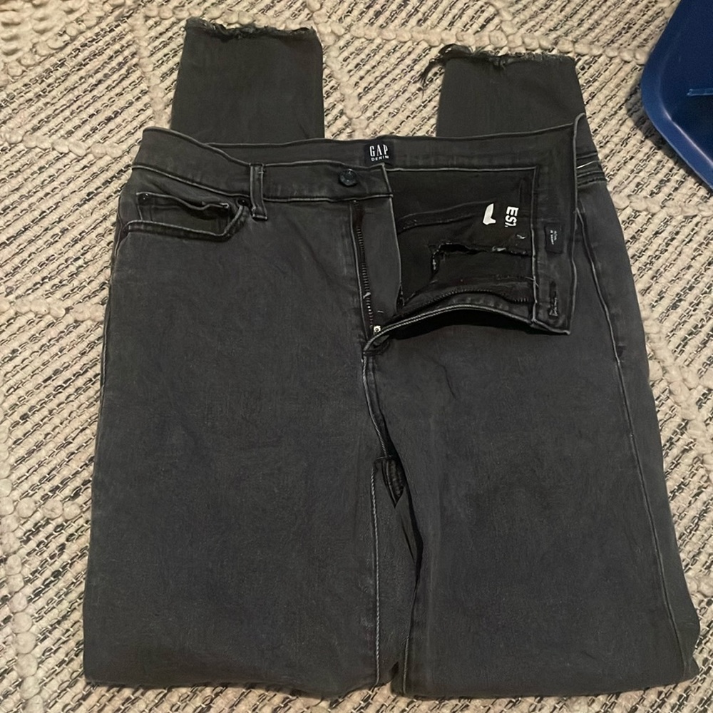 Gap black 10, long 30 true skinny jeans